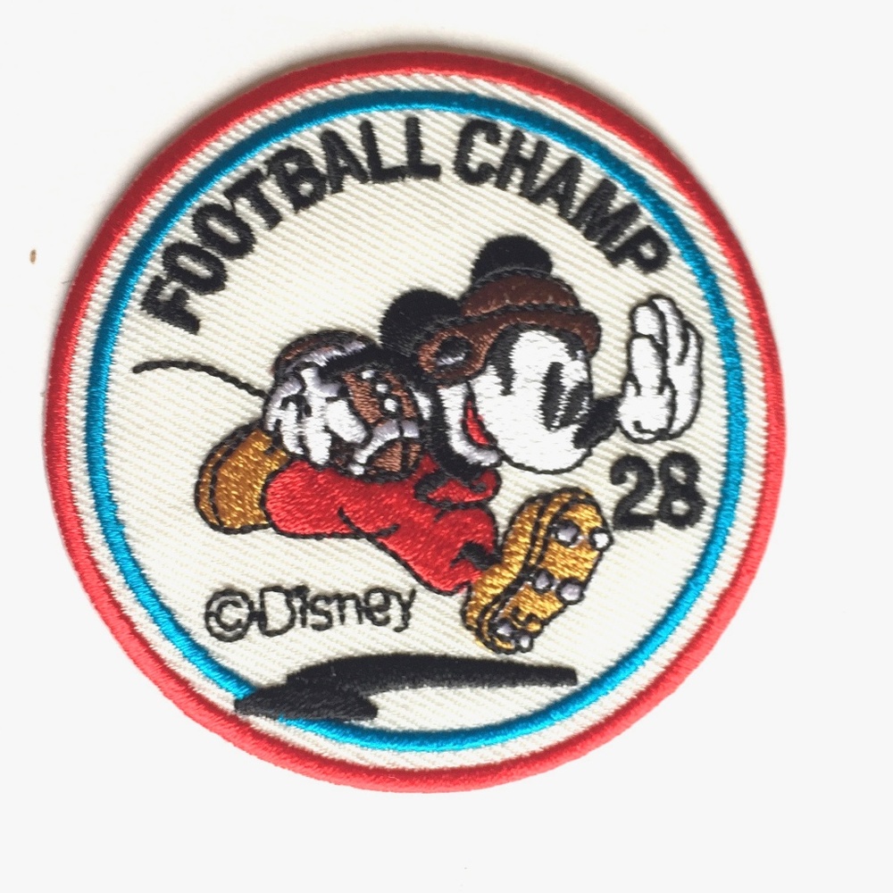 Mickey Mouse Patch Disney iron on football DIY